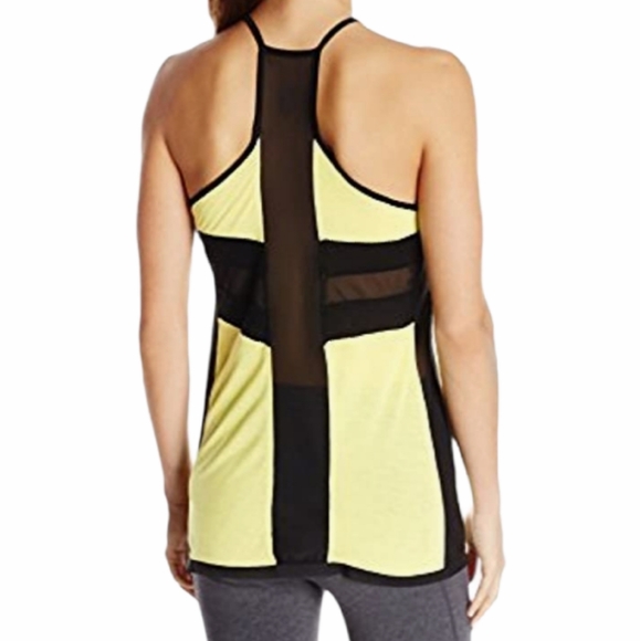 Blanc Noir womens yellow & black tank top - Picture 2 of 11